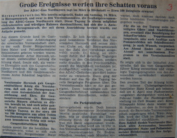 1962 Gau Hauptversammlung Presse